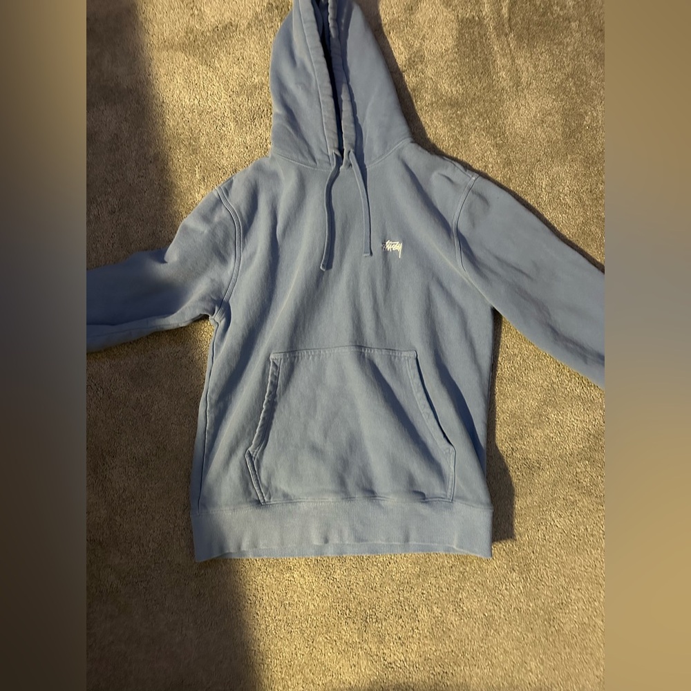 Stussy hoodie light blue men's size medium